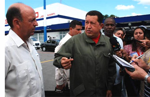 President Hugo Chavez was welcomed at Havana